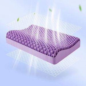 Oreiller en gel de latex TPE ergonomique avec mousse à mémoire de forme étanche sans pression pour une utilisation en <span class=keywords><strong>avion</strong></span> et en <span class=keywords><strong>hôtel</strong></span> offrant une protection cervicale - Product Image 2
