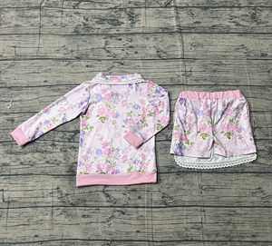Conjuntos de Ropa de 2 Piezas para Niñas Pequeñas, Estilo Casual, Primavera-Otoño, Estampado Floral, Camiseta, Falda y Pantalones Cortos, Transpirables - Product Image 4