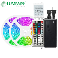 Kit de bande lumineuse LED RVB 5M 10M 20M 5050 + adaptateur secteur + 44 touches à distance kit de bande LED RVB Chine bande lumineuse de fond TV