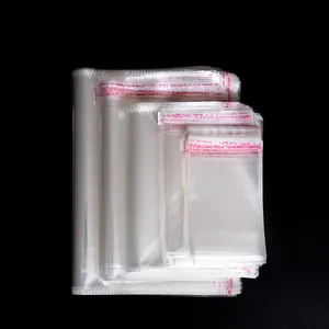 High Quality Printing Plastic Bag Clear Glue Tape Pp Polyethylene Transparent Opp Cellophane Bag For Packing