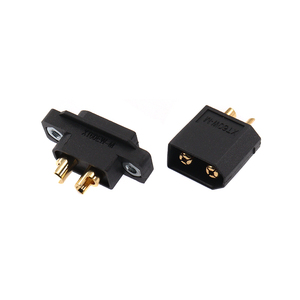 Conector XT60EW-M/XT60EW-F Impermeable y Montable, Color Negro, con Orificio para Tornillo Chapado en Oro, Enchufe de 3.5mm para Batería LiPo RC - Product Image 3