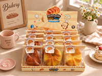 Jouet Squishy en PU à Remontée Lente, Croissant Réaliste, Pains Simulés Doux au Toucher, Jouet Anti-Stress à Presser