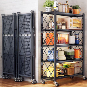 New Foldable <strong>Storage</strong> Rack Kitchen Supplies Installation-free Kitchen Racks Household Items Multi-layer <strong>Microwave</strong> Oven <strong>Storage</strong> - Product Image 5