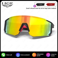 Lunettes intelligentes pour sports de plein air QY-Pro01 avec Bluetooth pour le cyclisme Protection UV Écouter de la musique et passer des appels