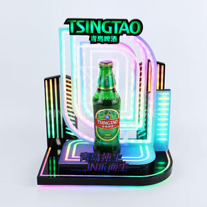 Mingxin Barware Estante de exhibición con luz LED Tsingtao Presentador de una botella de cerveza Botella Presentador glorificador - Product Image 1