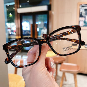 Montures de lunettes carrées Qianai L5-6317, anti-lumière bleue, monture complète unisexe, verres en acétate TR90, protection UV - Product Image 4