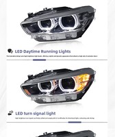 Ensemble de phares LED haut de gamme pour BMW Série 1 F20 (2015-2018) avec lentille de projecteur et feux de jour