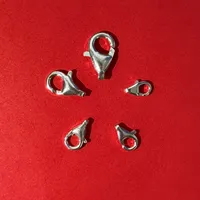 Vente en gros de fermoirs en argent 925 plaqué or 18 carats, anti-allergie, pour collier/bracelet, réparation de bijoux DIY, artisanat