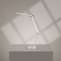 Lampe de bureau LED moderne, simple, pliable, réglable et à intensité variable, corps en aluminium, lumière protectrice pour les yeux, idéale pour l'étude, le nail art et les espaces de travail artisanat