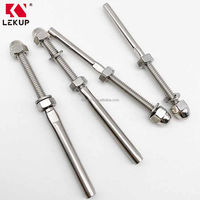 Kit de quincaillerie pour garde-corps câblé, tendeur manuel à sertir, raccord, borne filetée en acier inoxydable T316, résistant à la rouille, pour boîtier d'escalier