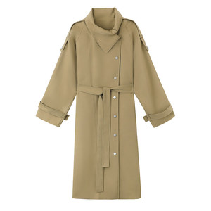 Nuovo Design all'Ingrosso: Cappotto Lungo Casual Autunnale in Lana Twill a Vestibilità Ampia per <span class=keywords><strong>Donna</strong></span>, Abbigliamento Esterno di Alta Qualità Personalizzato - Product Image 4