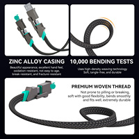 Câble de données VELOCHI en alliage de zinc, type C vers type C, synchronisation des données 480 Mbit/s, charge rapide 60 W, 4 conducteurs en cuivre pur, blindage tressé