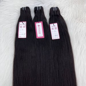 Cheveux humains vierges bruts non traités Yaki lisses, double trame, double tirage, lots de cheveux vietnamiens, prix de gros - Product Image 4