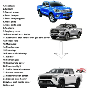 Kit di Conversione Carrozzeria 2026 Hilux Travo per Toyota Hilux Revo 2016-2023, Set Completo di Aggiornamento con Paraurti Anteriore, Griglia e Fari, Vendita all'Ingrosso - Product Image 2