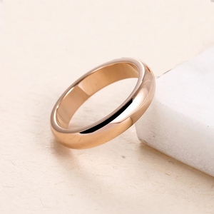 简约光滑不锈钢戒指订婚情侣戒指时尚珠宝饰品礼品戒指 - Product Image 3