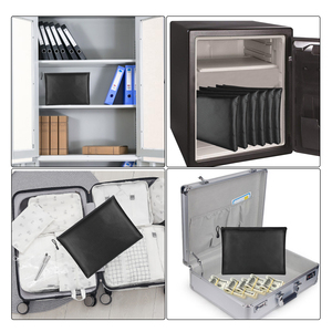 Yihuaxing kích thước nhỏ chống cháy và không thấm nước Dây Kéo Túi cho tiền và các tập tin làm bằng sợi thủy tinh cho tổ chức tập tin thư mục - Product Image 6