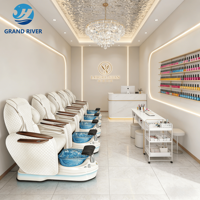 Fauteuils de Pédicure Massage Luxe Modernes Grande Vente Spa Pieds OEM Couleur Réglable Vibrations pour Salon de Manucure