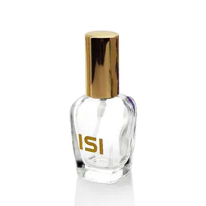 15 ml kolay taşıma sevimli küçük taşınabilir özel sıcak damga serigrafi baskılı marka logosu cam sprey parfüm şişesi
