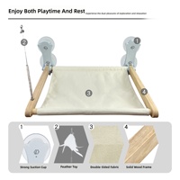 Hamac pour chat en velours, pliable, avec ventouses |   Lit pour chat en peluche pour rebord de fenêtre