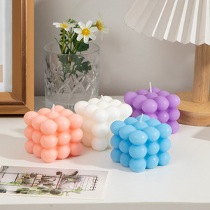 Northern Mu Rubiks Cube Scented Candle Soybean Mixed Wax <b>Hand</b> <b>Casting</b> Geometric Decorative Gift - Product Image 1