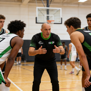 Camisetas Personalizadas Transpirables <span class=keywords><strong>de</strong></span> Manga Corta para Entrenadores <span class=keywords><strong>de</strong></span> Baloncesto, Tallas Grandes, Estampadas, con Nombre del Equipo, Logotipo e Identidad del Personal - Product Image 2