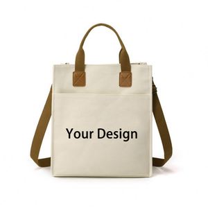 Custom Screen Printed Canvas Tote <b>Bag</b> - Preppy Style Reusable Cotton Handbag,Shoulder <b>Bag</b> <b>for</b> <b>School</b>, Library & Daily Errands - Product Image 2