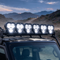 Barre lumineuse LED connectable de 28 pouces 144W, projecteurs trèfle à trois feuilles, montage sur toit, éclairage tout-terrain IP67 pour camion 4x4, VTT, UTV