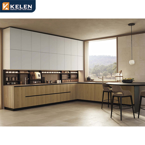 KELEN 2026 Mobili da <span class=keywords><strong>Cucina</strong></span> Contemporanei <span class=keywords><strong>in</strong></span> Impiallacciatura per Fornitori, Modulari <span class=keywords><strong>in</strong></span> Rovere Bianco, Personalizzabili <span class=keywords><strong>in</strong></span> Legno, <span class=keywords><strong>Formica</strong></span> e Melamina - Product Image 1