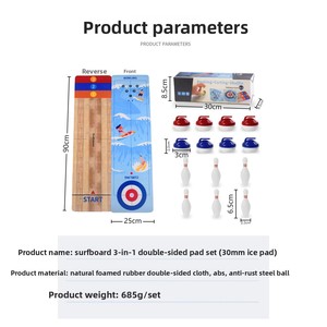 Cross-border Desktop Ice Hockey Indoor Puzzle <strong>Tabletop</strong> Game Sports Stress-relief Toy <strong>Curling</strong> Ball Bowling Set Plastic Material - Product Image 3
