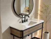 Console de maquillage de luxe pour chambre d'hôtel, style antique, design classique, tendance 2027