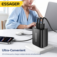 Chargeur rapide ESSAGER PPS QC4.0 65W pour téléphone Android, ordinateur portable, PD 65 Watt, Gan, USB Type C pour Oppo, Iphone, Oneplus, Samsung