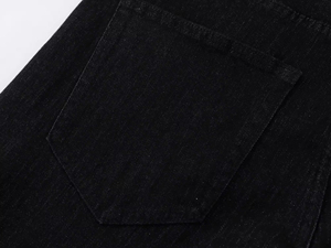 विंटेज धोया डेनिम जींस अनुकूलित ब्रांड काले पुरुषों के सीधे स्वेटर पैंट के साथ काले पुरुषों की सीधी स्वेटर पैंट - Product Image 2