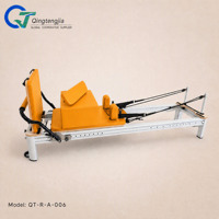Tempat Tidur Pilates Reformer Profesional dari Paduan Aluminium dengan Per untuk Latihan Inti di Studio Gym