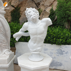 Personalizzato Intagliato A Mano In Marmo Bianco Del Busto Statua di Pietra Classico Laocoonte Testa Scultura Per La Decorazione di Raccolta - Product Image 1