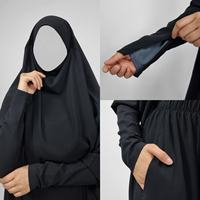 Ensemble de deux pièces Nida Jilbab avec poches et poignets et fermetures à glissière vente en gros de vêtements islamiques pour la prière Ramadan Eid Jilbab turc