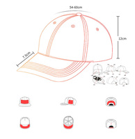 Casquette de baseball unisexe réglable en coton bicolore à 5 panneaux avec broderie 3D personnalisée DAD MAMA MINI