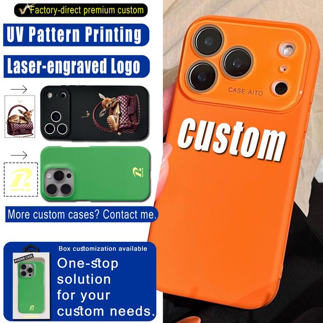 Custom Printed Phone Case Silicone Shockproof Solid Color for iPhone