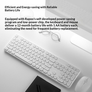 Rapoo X260S <span class=keywords><strong>Combo</strong></span> Tastiera e Mouse Wireless 2.4G, Mouse Silenzioso, 13 Tasti Multimediali, 1000DPI, 12 Mesi di Autonomia per Ufficio e Laptop - Product Image 6