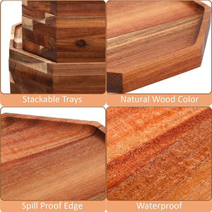 Planche à <span class=keywords><strong>fromage</strong></span> <span class=keywords><strong>charcuterie</strong></span> noël acacia bois octogone plateaux de service apéritif coupe hacher <span class=keywords><strong>charcuterie</strong></span> planche - Product Image 2