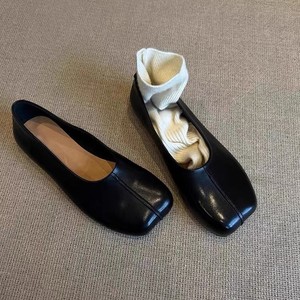 Zapatos Casuales de Mujer Estilo Ballet, Planos, Cómodos y Versátiles, con Punta Cuadrada y Diseño Minimalista en Cuero Genuino Retro 2026 - Product Image 3