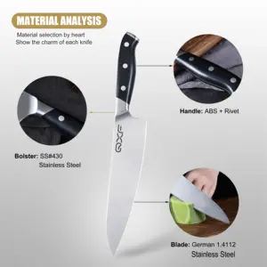 Немецкий набор кухонных ножей из нержавеющей стали 1,4116, 15 шт. ультра острых кухонных ножей шеф-повара с блоком ножей