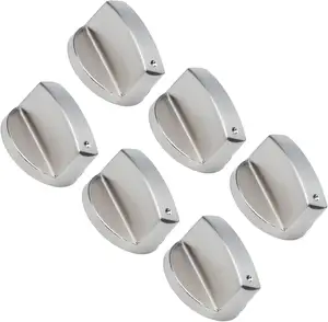 Gas cooker hob spare parts 6Pcs 6 8mm Rotate Zinc Alloy Stove Control Knob