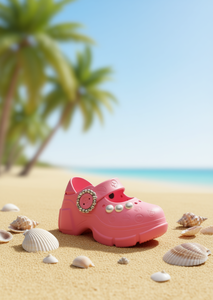 Zoccoli con Plateau e Perle Stile Mary Jane, Punta Chiusa, Tomaia in Plastica, Suola Intermedia in EVA, Estivi per Donne e Ragazze, Taglia 19 - Product Image 2