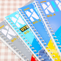 Cahier à couverture rigide A5 Oemodm Reliure à deux fils Couverture en matériau Pp 5 sujets Onglets de séparation d'index colorés