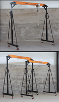 Grue portique portative à poutre unique 0.5Ton 1ton 2ton atelier de levage mobile en acier grues à portique à hauteur réglable 1 tonne