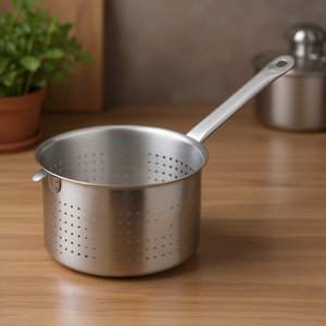 Colino in acciaio inox con manico lungo per uso in cucina - Product Image 3