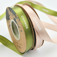 Ensemble de cadeau de corde de satin de soie Bobine de ruban de satin vert pour l'emballage de cadeau de mariage et l'emballage de boîte
