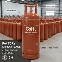 Gas Propano Inflamable UN1978 Clase 2.1 C3H8 en Cilindros de Acero Especializados con COA y SDS Completos