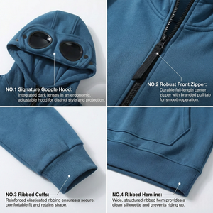 Fournisseur de premier plan, sweat-shirt unisexe à capuche oversize à fermeture éclair, en coton français lourd 400 g/m², uni, sans motif, à épaules tombantes - Product Image 3