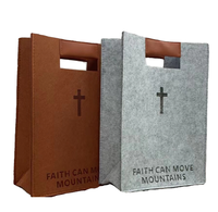 Sac fourre-tout en feutre moderne personnalisé avec logo chrétien pour vêtements et usage domestique, à prix abordable